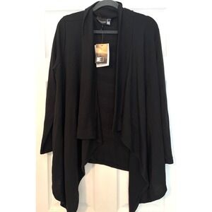 New Sweater Antthony Black Sparkle Open Front Knit Cardigan sz Large